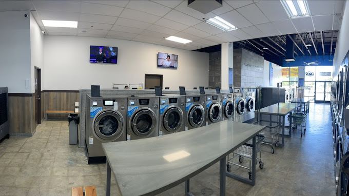 Front-load washers at Joy Laundry
